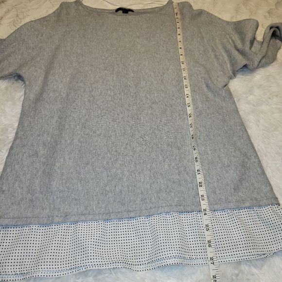 Tommy Hilfiger gray knit top with ruffle - Picture 7 of 8